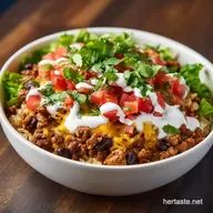 Low Carb Burrito Bowl with Ground Beef in 15 Minutes
