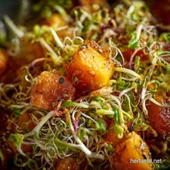 Thanksgiving Vegetable Side Dishes: Maple-Kissed Squash Sprouts Crunch