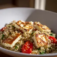 Protein Lunch Ideas Grilled Halloumi Quinoa Salad
