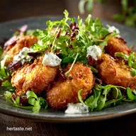 Mesclun Meanies: Crispy Fritters Recipe with Sharp Goat Cheese
