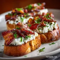Million Dollar Bacon Crostini Epic Appetizer with Whipped Goat Cheese