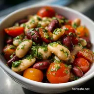 Mixed Bean Tomato Salad: No-Cook Cherry Tomato Recipe