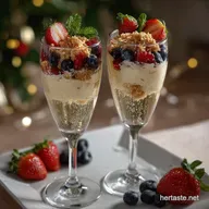 Festive New Years Eve Parfaits Dessert: Velvety Sabayon