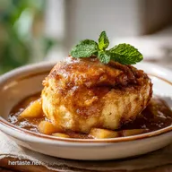 Old Fashioned Apple Dumplings with Sauce Baked in 70 Minutes