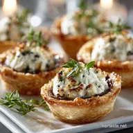 Party Appetizer Elegant Goat Cheese Thyme Mini Tartlets