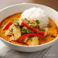 Red Curry Recipe with Coconut Milk for 4 Servings