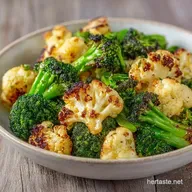 Roasted Broccoli and Cauliflower for 4