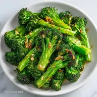 Roasted Broccoli with Minced Garlic for 4