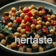 Delicious Roasted Eggplant Recipes: Chickpea Salad with Tahini Dressing
