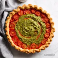 Roasted Tomato Pie with Pesto My Summer Showstopper