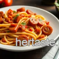 Delicious Saut&eacute; Bucatini with Chinese Sausage Delight: A Flavorful Weeknight Favorite