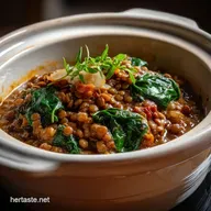 Slow Cooker Vegetarian Recipe with Lentils and Spinach