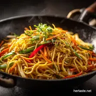 Speedy Veg Hakka Noodles Wok to Plate in 30