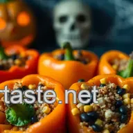 Colorful Halloween Dinner Ideas: Spooky Stuffed Peppers Recipe