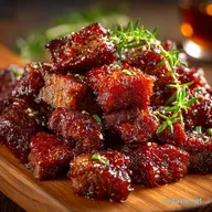 Sticky Garlicky HoneyGlazed Beef Cubes Your New Fave