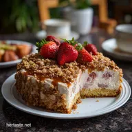 Strawberry Crunch Cake Crispy Baked