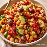 Healthy Sun-Dried Tomato Chickpea Salad