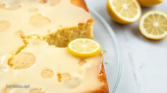 Bake Kefir Sheet Cake with Zesty Lemon Glaze