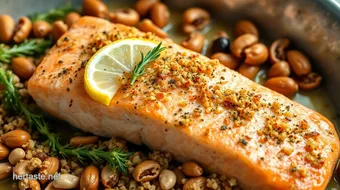 Bake Salmon with Crunchy Hazelnuts in 35 Min