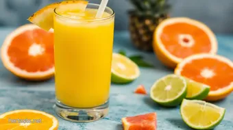 Blend Pineapple Refreshing Tropical Juice