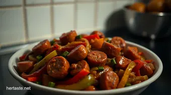 Easy & Juicy Sausage Peppers & Onions Recipe: My Family Favorite recipe card