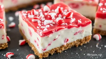 Candy cane flavors: 5 Amazing No-Bake Cheesecake Bar Recipes! recipe card