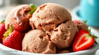 Churned Ice Cream Delight: Chocolate & Strawberry