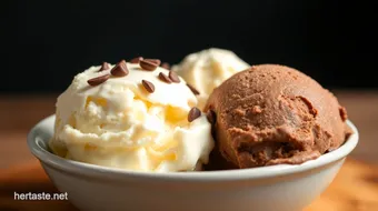 Churned Ice Cream Delight: Chocolate & Vanilla