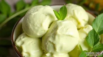 Churned Pandan Ice Cream Delight