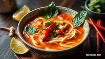 Cook Spicy Noodle Tom Yum Soup Quickly