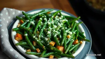 Easy & Juicy Green Beans Roasted Parmesan: A Family Favorite Side recipe card