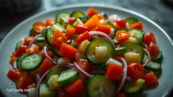 Fresh and Zesty Cucumber Salad Recipe: My Secret for the Best Flavor recipe card