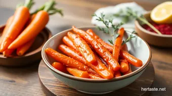 Glazed Baby Carrots with Sweet Saffron Honey