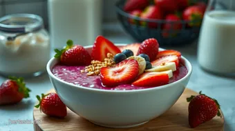 Refreshing Strawberry Acai Bowl: A Simple Tropical Delight recipe card