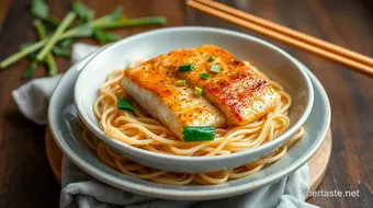 Sear Salmon in Lemongrass with Noodles