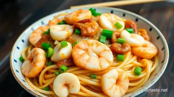 Stir-Fry Noodles with Pork & Shrimp in 30 Min