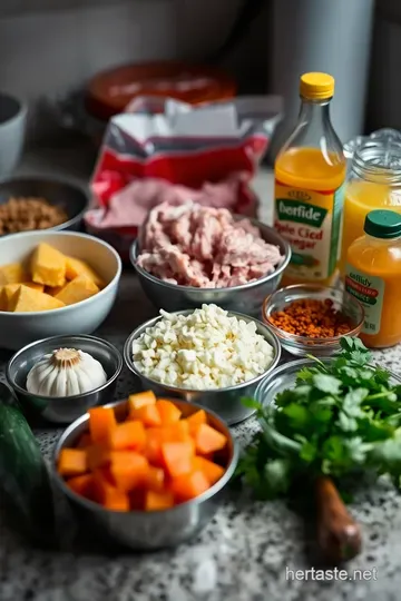 Authentic Traditional Mexican Tacos al Pastor ingredients
