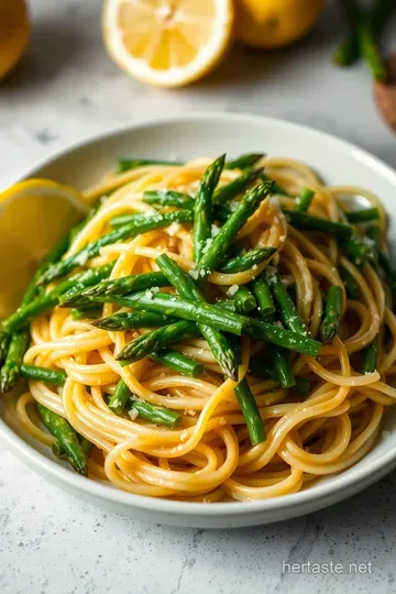 Bright Spring Asparagus Lemon Pasta presentation