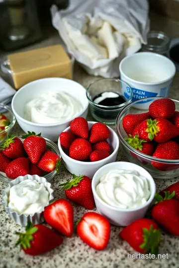 Cheesecake Deviled Strawberries ingredients