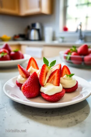 Cheesecake Deviled Strawberries steps