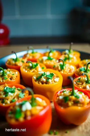 Cheesy Fiesta Stuffed Mini Peppers presentation