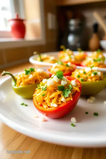 Cheesy Fiesta Stuffed Mini Peppers steps