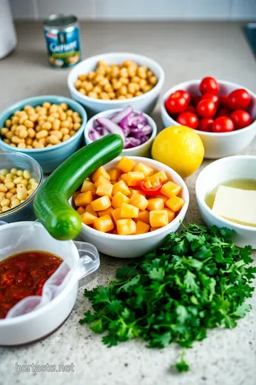Chickpea Salad Fiesta: A Fresh Twist on a Classic ingredients
