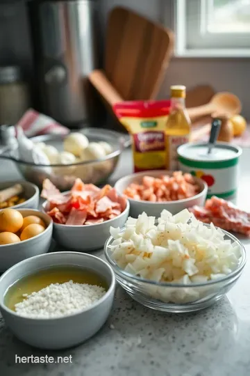 Classic German Warm Potato Salad (Kartoffelsalat) ingredients
