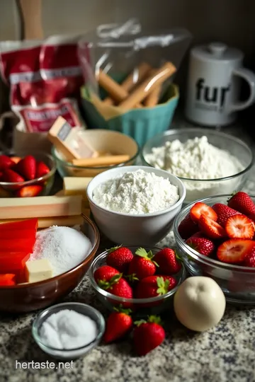 Classic Strawberry Rhubarb Pie with Flaky Crust ingredients