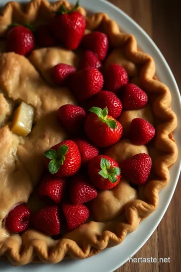 Classic Strawberry Rhubarb Pie with Flaky Crust presentation