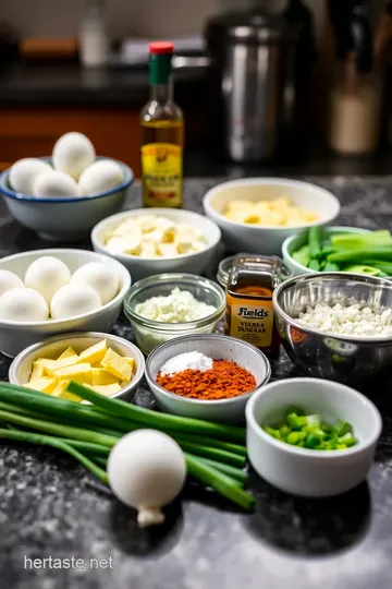 Creamy Deviled Egg Dip with a Twist ingredients