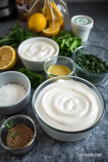 Creamy Fresh Dill Dip ingredients