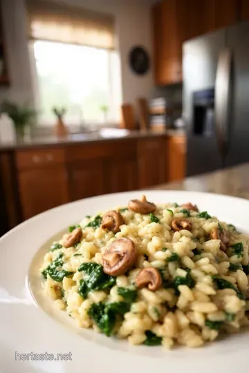 Creamy Mushroom & Spinach Risotto steps