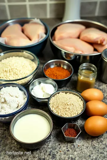 Crispy Almond Flour Fried Chicken: A Low-Carb Delight ingredients